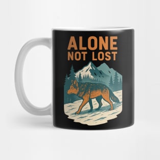 Lone Wolf - Alone Not Lost Wolf Mug